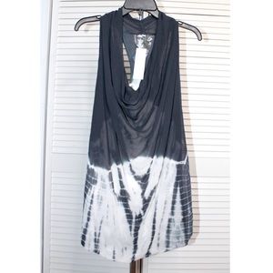 NEW NYFB Draped Front Tie Dye Sleeveless Top